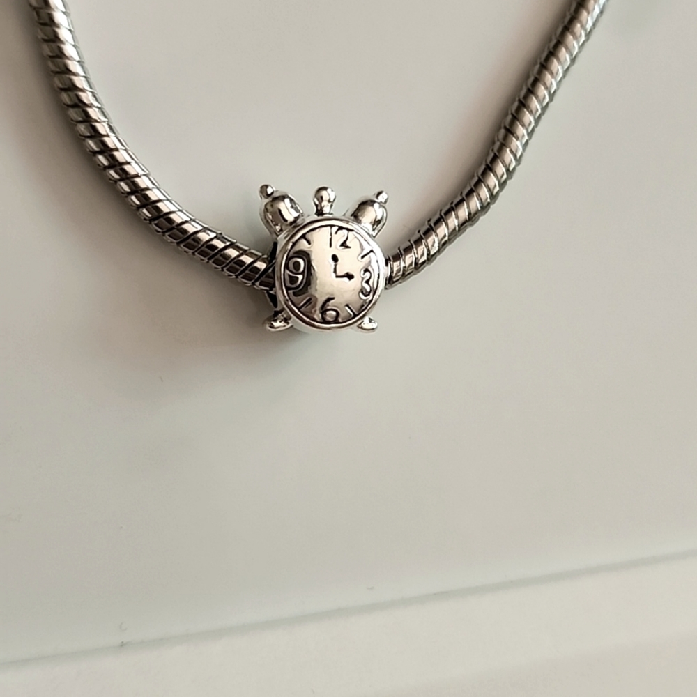 Clock   Charm for European Style Bracelets Fits Pandora Systems